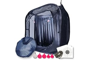 QIMOON Portable Airsoft Target Tent-Black-Non Lethal with BB Trap Recycle The Ammo Indoor Outdo