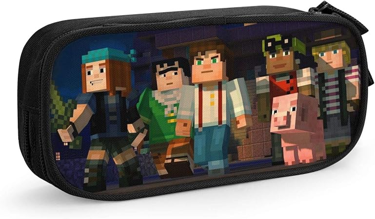 Amazon Minecraft マインクラフト グッズ ペンケース 大容量 筆箱 化粧ポーチ おしゃれ 鉛筆 ケース 大容量 多機能 軽量 小学生 中学生 男の子 女の子 文房具 ダブルジッパ 通学 プレゼント こどもの日プレゼント 文房具 オフィス用品 文房具 オフィス用品