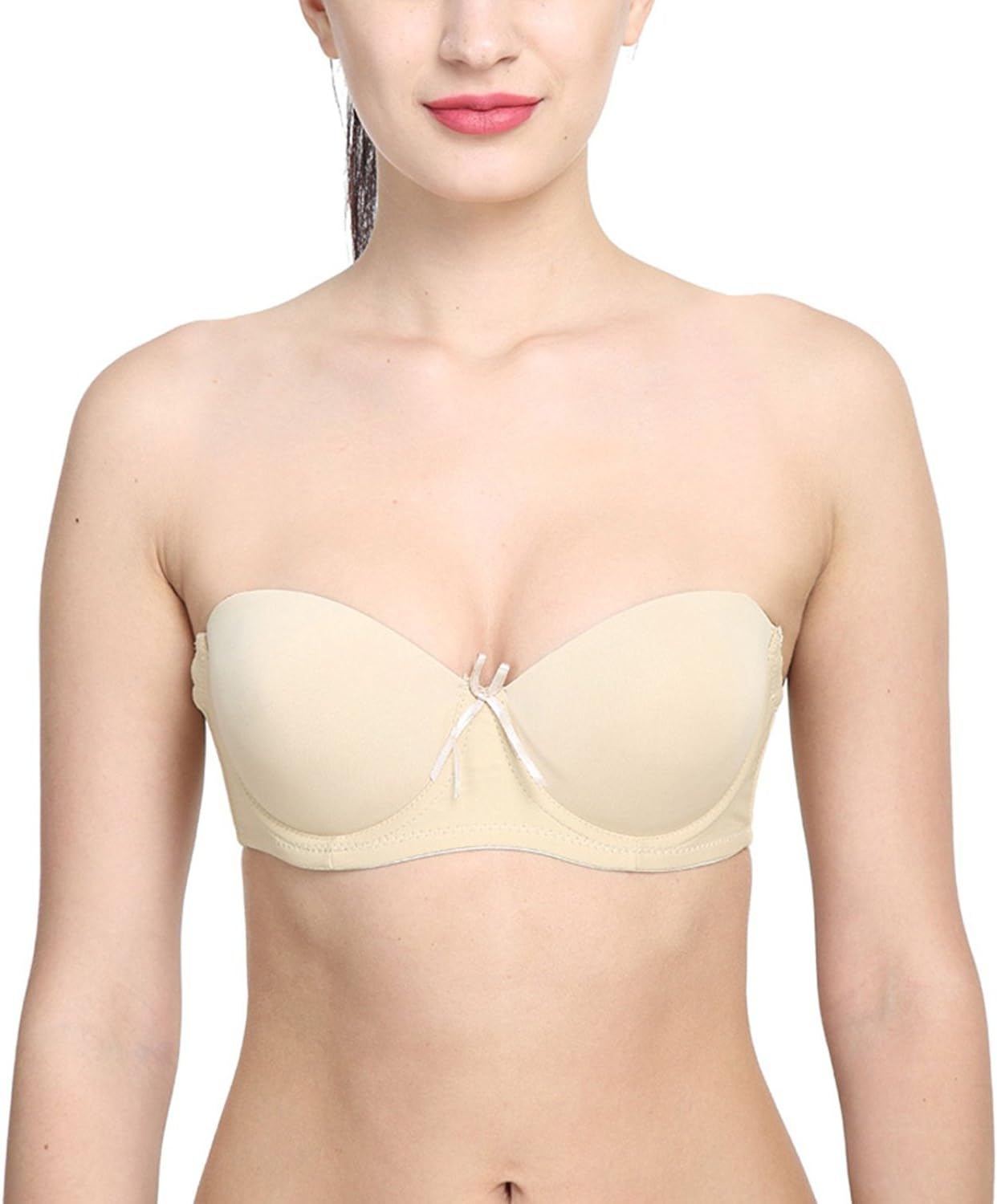 Women's Spandex Strapless Padded Bra