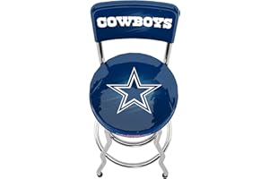 ARCADE1UP NFL Blitz High Back Stool with Adjustable Height and Swiveling Padded Seat (Dallas Cowboys)