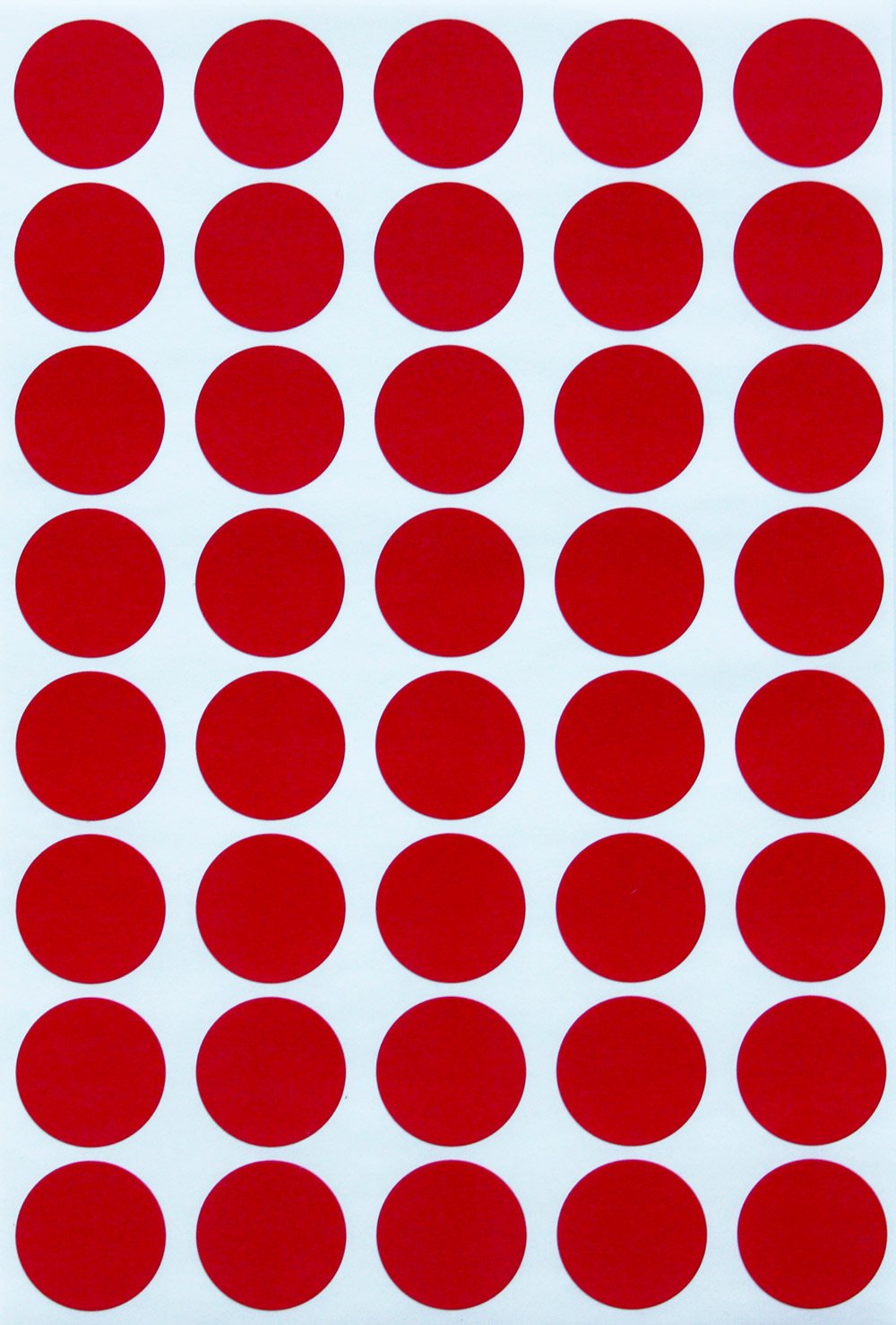 Royal Green Round Blank Sticker Color Coding Labels for Inventory and Labeling, Pricing Dot Stickers 1.9 cm (19 mm), 2000-Pack (Red)