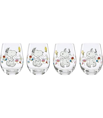 Amazon.com: Yamaka Shoten Peanuts SN871-813 Snoopy Glass