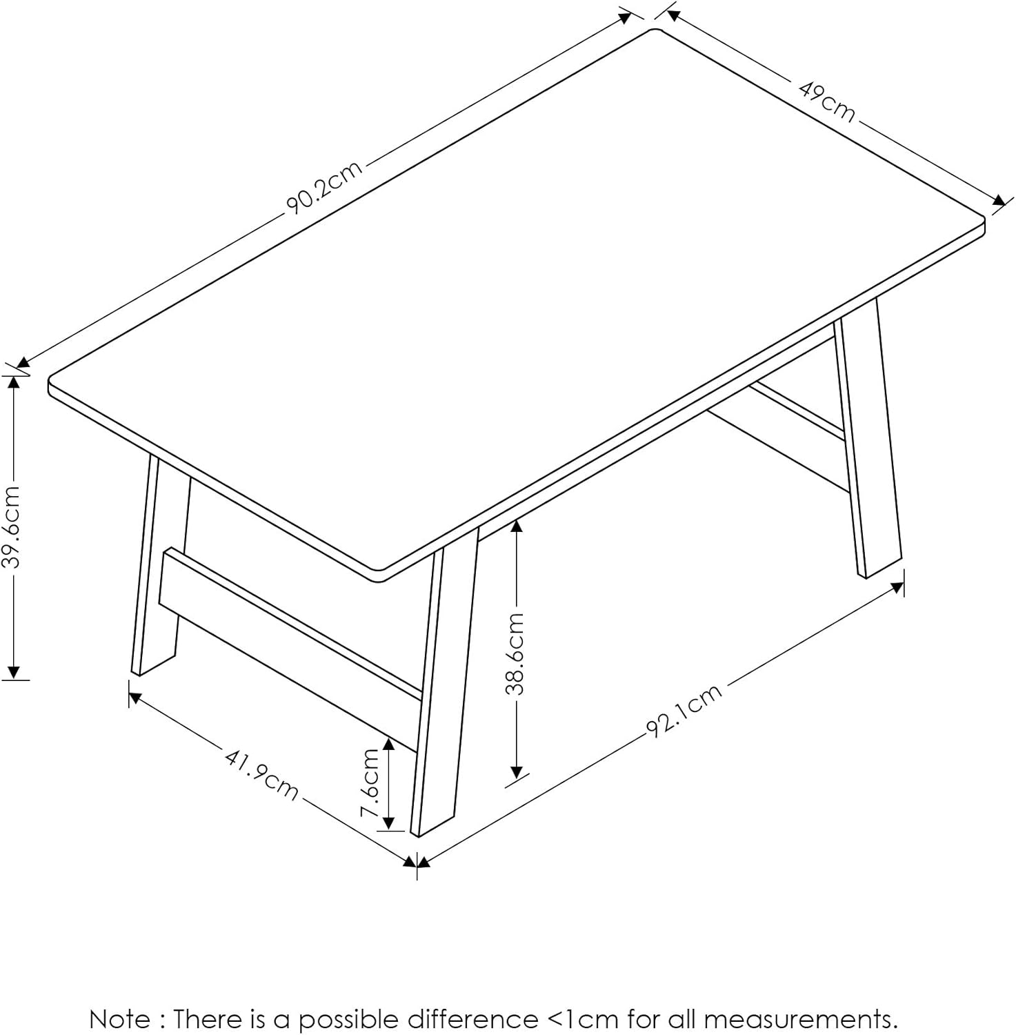 Furinno Beginning Coffee Table, French Oak Grey: Furniture & Decor