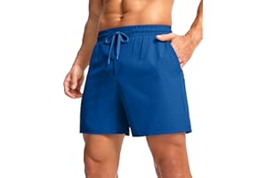 Soothfeel Men's Athletic Running Shorts with Zipper Pocket 5 Inch Quick Dry Exercise Tennis Shorts Gym Workout Shorts for Men