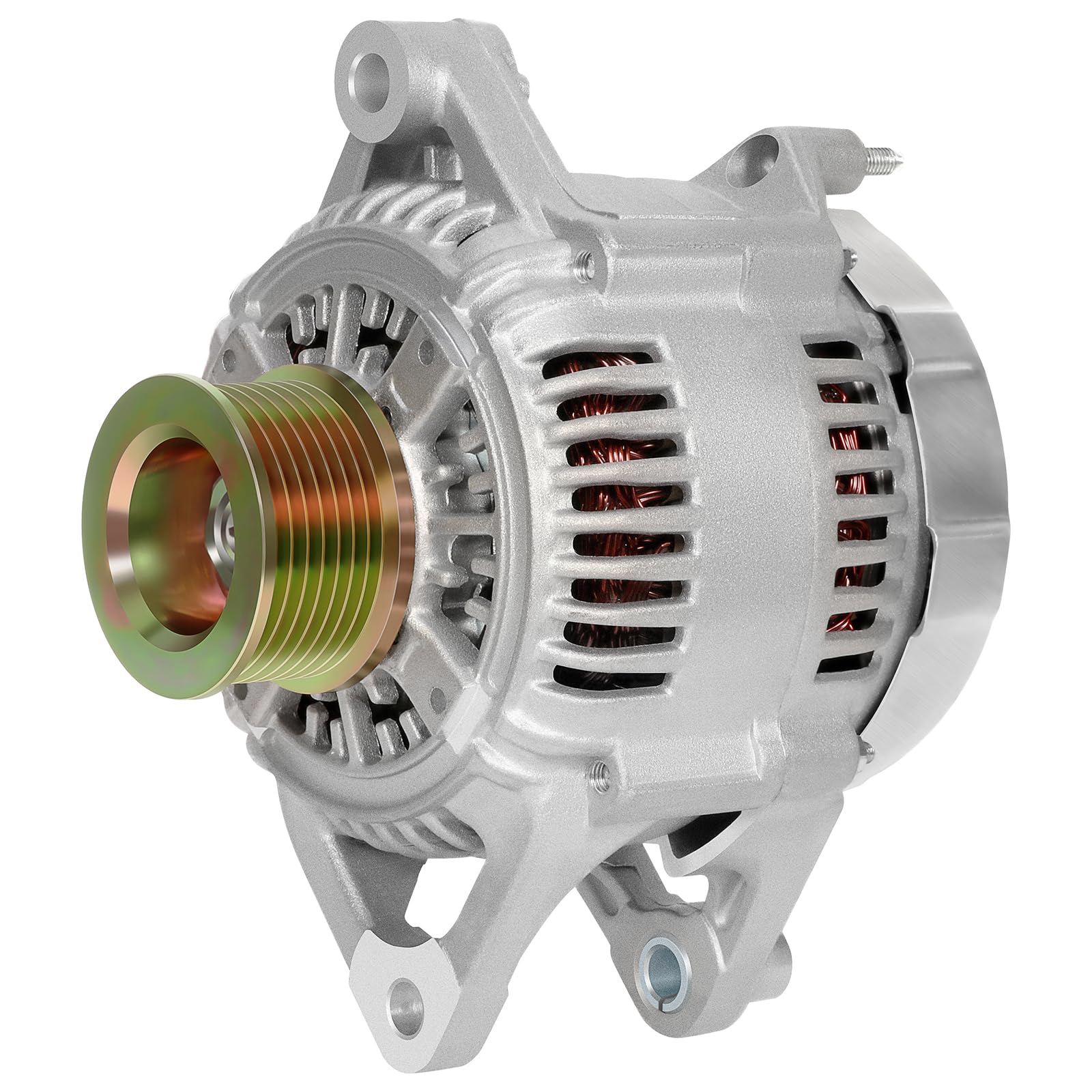 Photo 1 of SCITOO 13824 Alternator Fit for Dodge for Dakota 1999-2000, for Dodge for Durango 1999-2000 12V 136A High Output Alternator CW 7-Groove Pulley, Replace# 13824 AND0129 113364 05104763AA 5104763AA