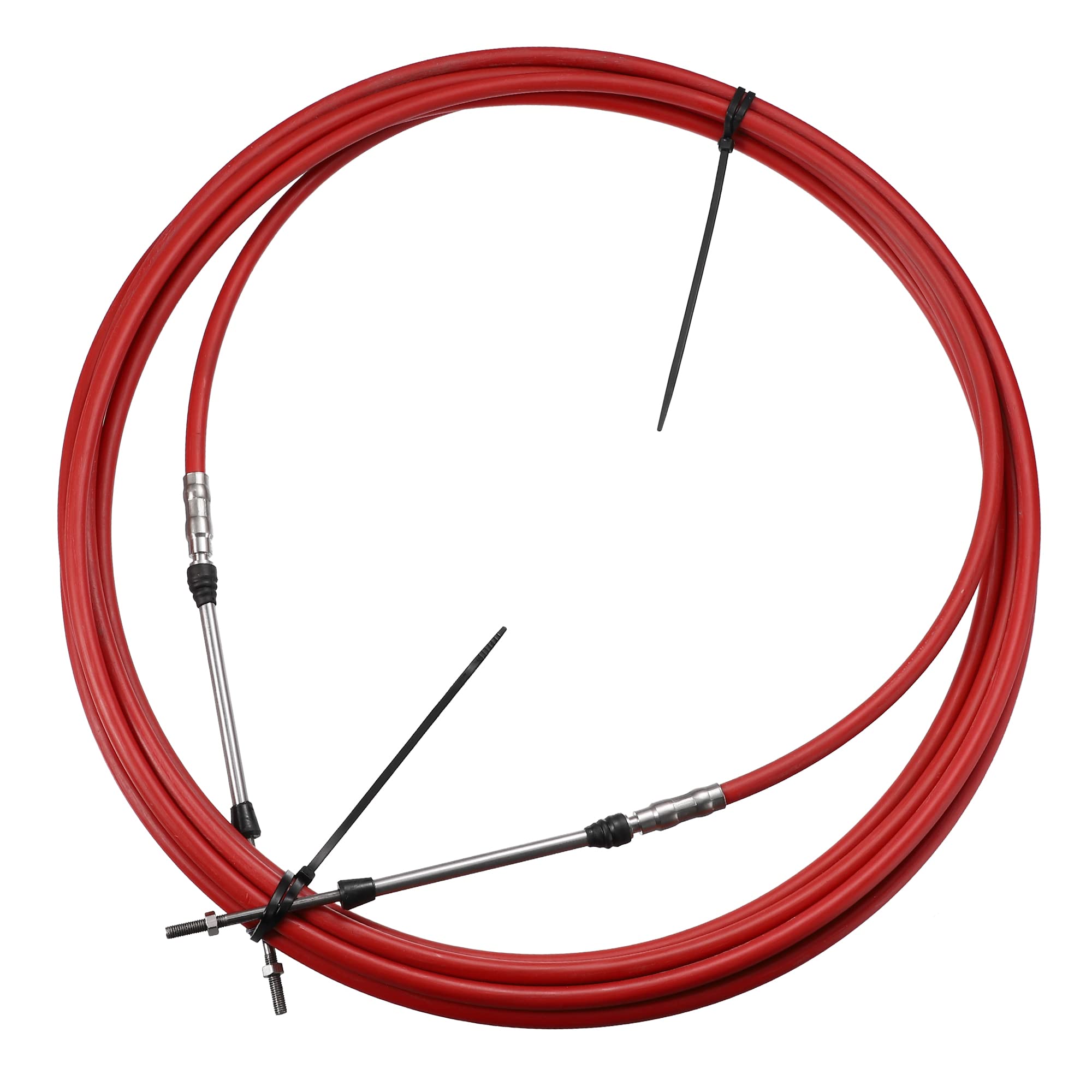 Motoforti 1pcs 24ft 276 Inch Throttle Shift Remote Control Box Cable Red — image 1