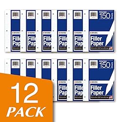 Kaisa Filler Paper Notebook Paper, College Ruled