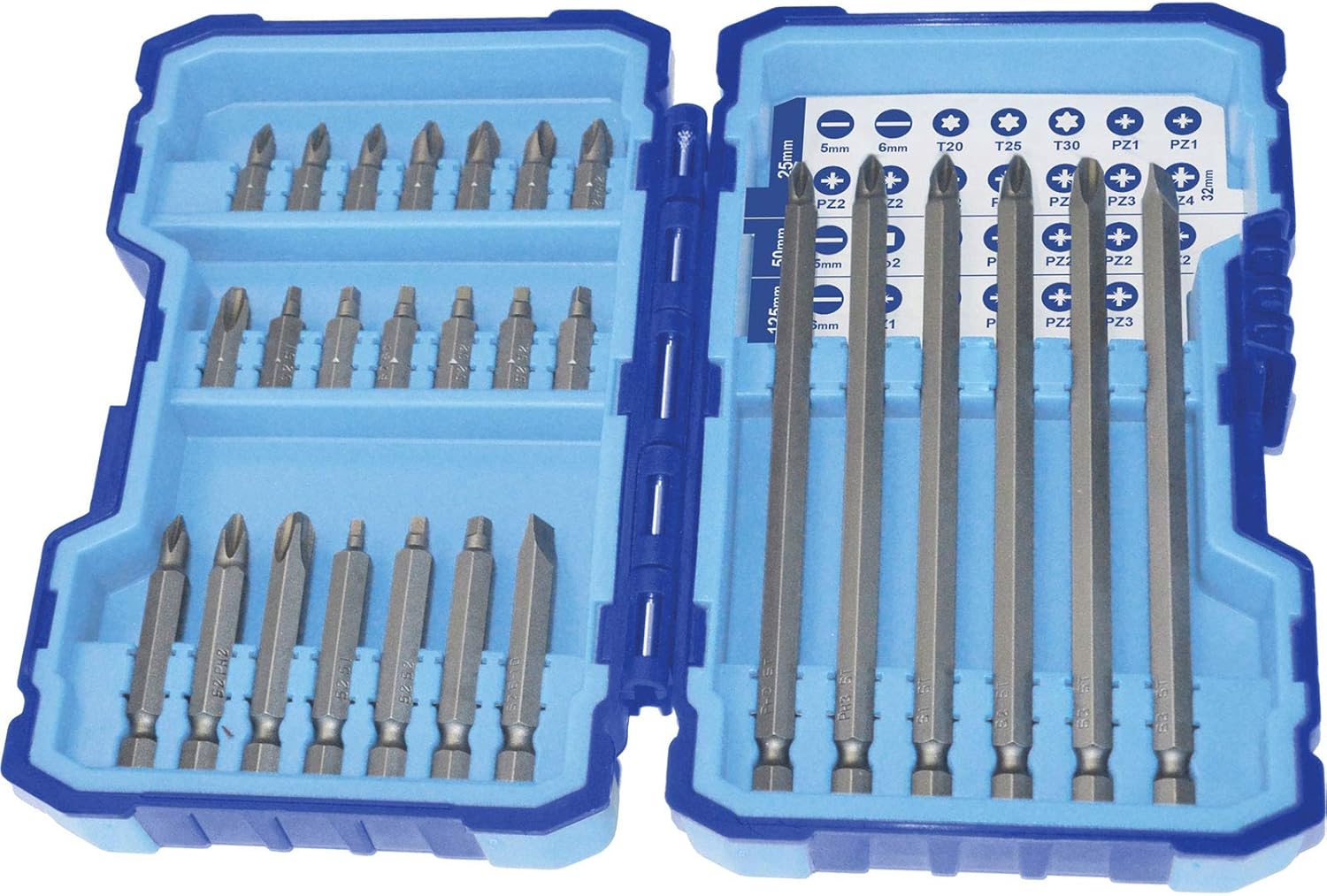 Faithfull SBSET27 Bit Set including 25/50/125 mm Bits (27-Piece), Variety Pack