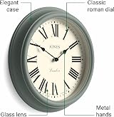 Jones Clocks Venetian wall clock 30cm Green Roman numerals view 5