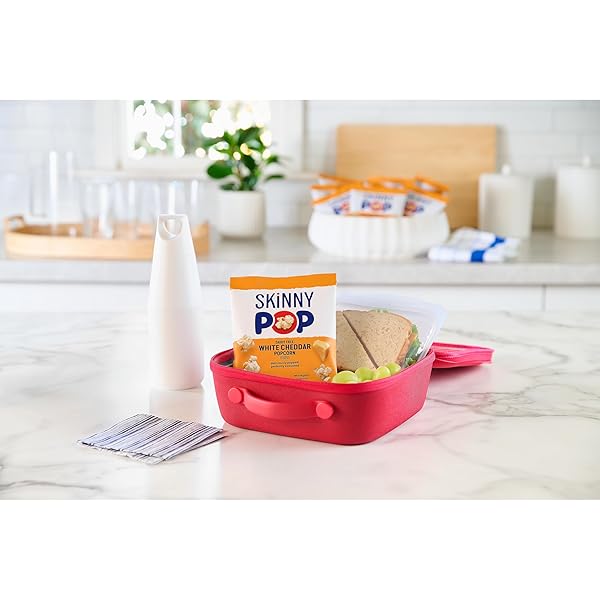 SKINNYPOP POPCORN, WHITE CHEDDAR, WHOLE GRAIN, DAIRY-FREE SNACK, 0.65OZ BAGS (6CT)