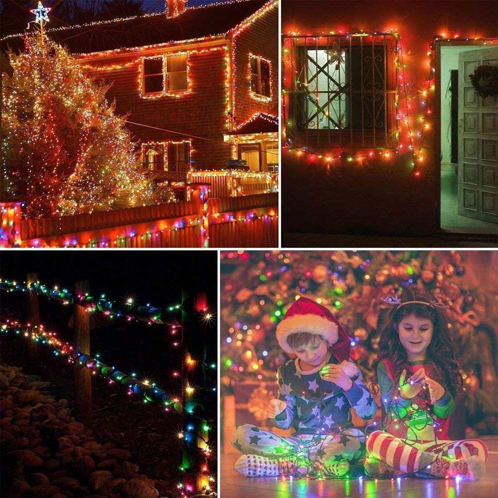 DOTOMP Solar Christmas String Lights, 72ft 200 LED 8 Modes Solar Powered Outdoor String Light Lighting Waterproof Fairy Lights for Xmas Tree Garden Homes Wedding Lawn Party Decor