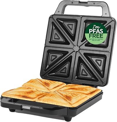 Salter Sandwich Toaster Non-Stick Deep Fill 4 Slice 1600W