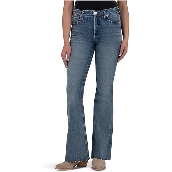 (取寄) カット フロム ザ クロス レディース ステラ ハイ ライズ ファブ AB フレア ウィズ ロー ヘム KUT from the Kloth women Stella High Rise Fab Ab Flare With Raw Hem Hardworking KUT from the Kloth Womens Stella High-Rise Fab Ab Flare W/Raw Hem