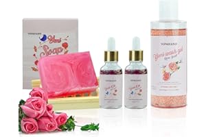 YONISAYO Yoni Wash & Yoni Oil & Yoni Soap for Women Set, 5.29oz Yoni Soap Bar, 2 * 30ml Feminine Oil, 6.7 fl.oz Feminine Wash, Moisturizing Remove Odor, pH Balance and Vaginial Deodorants, Rose