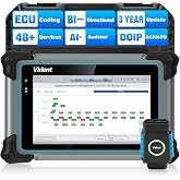VIDENT 7" OBD2 Scanner AI Diagnostic Tool with Code Analysis &amp; Repair Guide | Bidirectional Scan Tool with ECU Coding &amp; Topology, 48+ Resets, 3000+ Active Test, AutoVIN All System, 3 Yrs Free Updates
