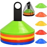 50/100/200pcs Disc Cones, Soccer Cones with Carry Bag and Holder, 5 Colors
