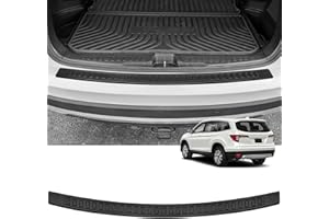 Hugeek Rear Bumper Protector for Honda 2016-2022 Pilot Car Accessories ABS Plastic Material Matte Black Resistant Trunk Door Entry Guards