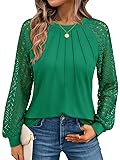AUTOMET Womens Long Sleeve Shirts Lace Tops