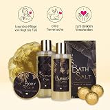 accentra Luxury Bath Set 9 Piece Gold Glitter High Heel Pumps Spa Relaxation view 4