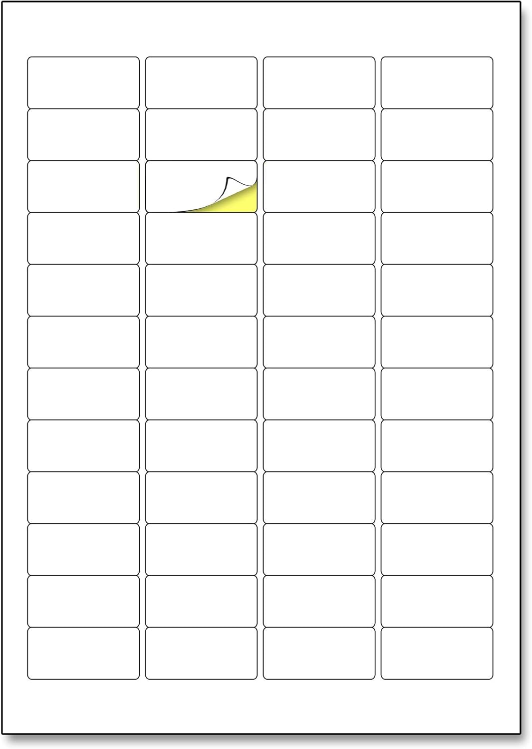 45.7 x 21.2mm, 25 Sheets, A4 Matte White Sticker Labels, Laser/Inkjet Printing - 48 per Sheet ...