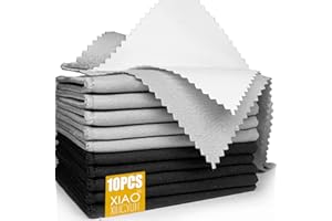 XIAOXINGYUN 10 PCS Silver polishing Cloth,Jewelry Cleaning Cloth for Sterling Silver, Multi-Layer Silver Jewelry Cleaner Cloth Keep Jewelry Cleaning and Shiny (6'' x 8''*10Pcs)…