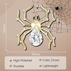YOQUCOL Gold Spider Shape Brooch Pins for Women
