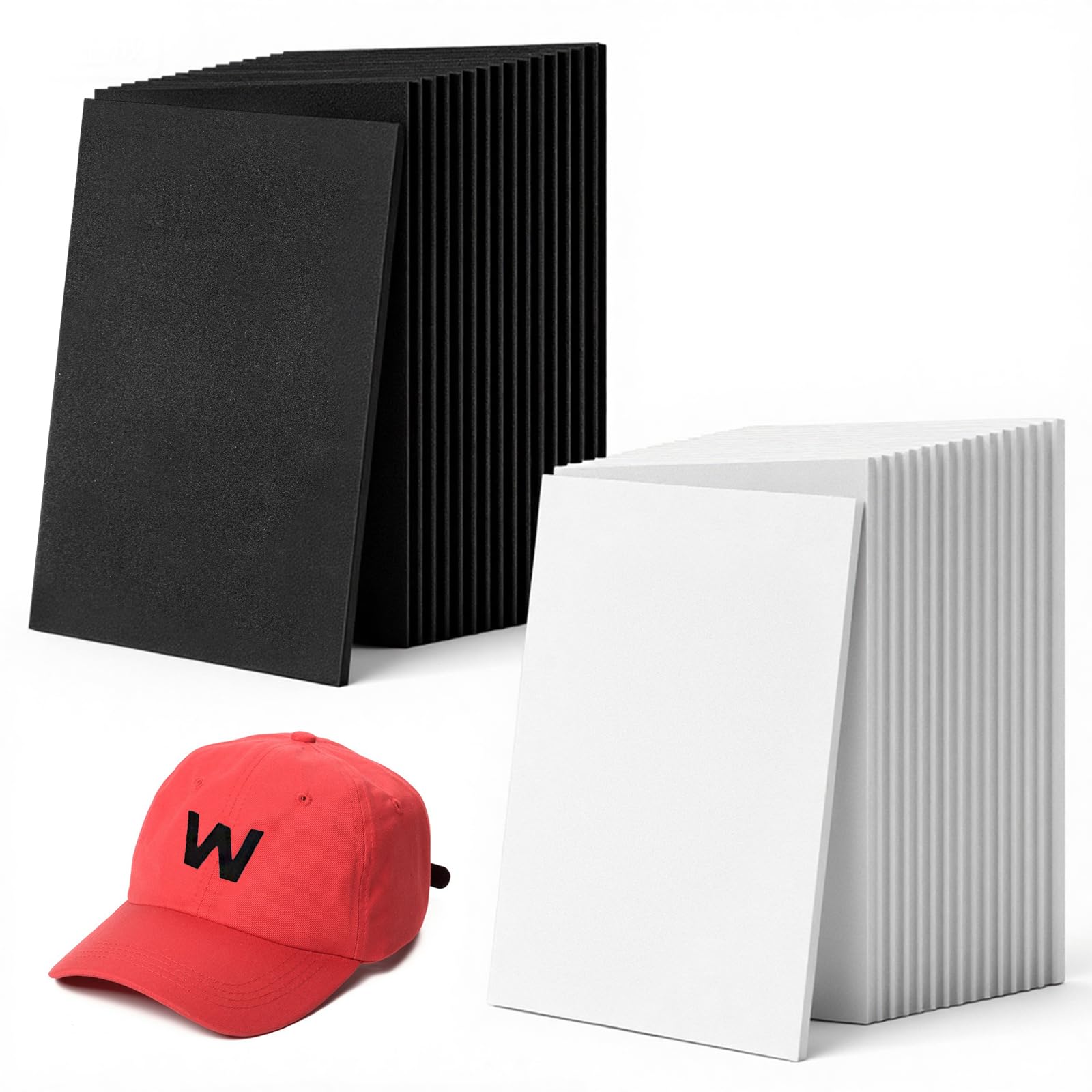 Photo 1 of  3mm Thick Embroidery Foams, 6 x 9 Inch EVA Foam Sheets, Embroidery Puffy Foams, High Density 3D Embroiderys Craft Foam Paper for DIY Arts and Crafts and More