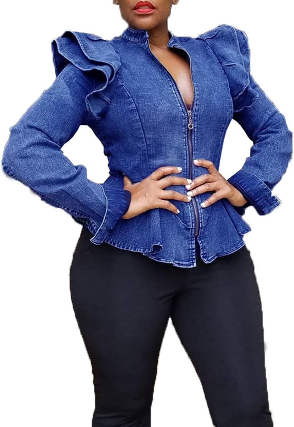 plus size peplum winter coat