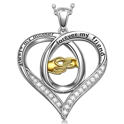 PRINCESS NINA Damen Kette 925 Sterling Silber Für Immer Mama Halskette mit Anhänger, Kommt in Geschenkbox, Nickelfrei