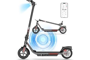 SISIGAD Electric Scooter Adults Peak 500W Motor, 8.5" Solid Tires, 19Mph Speed, Long Miles Range, Scooters for Adults, Foldable E-Scooter for Commuting with Double Braking System, APP Control