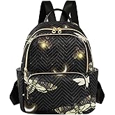ALAZA Mini Backpack Purse for Women Lightweight Girls Small Size Death Moth Butterfly School Teens College Traveling