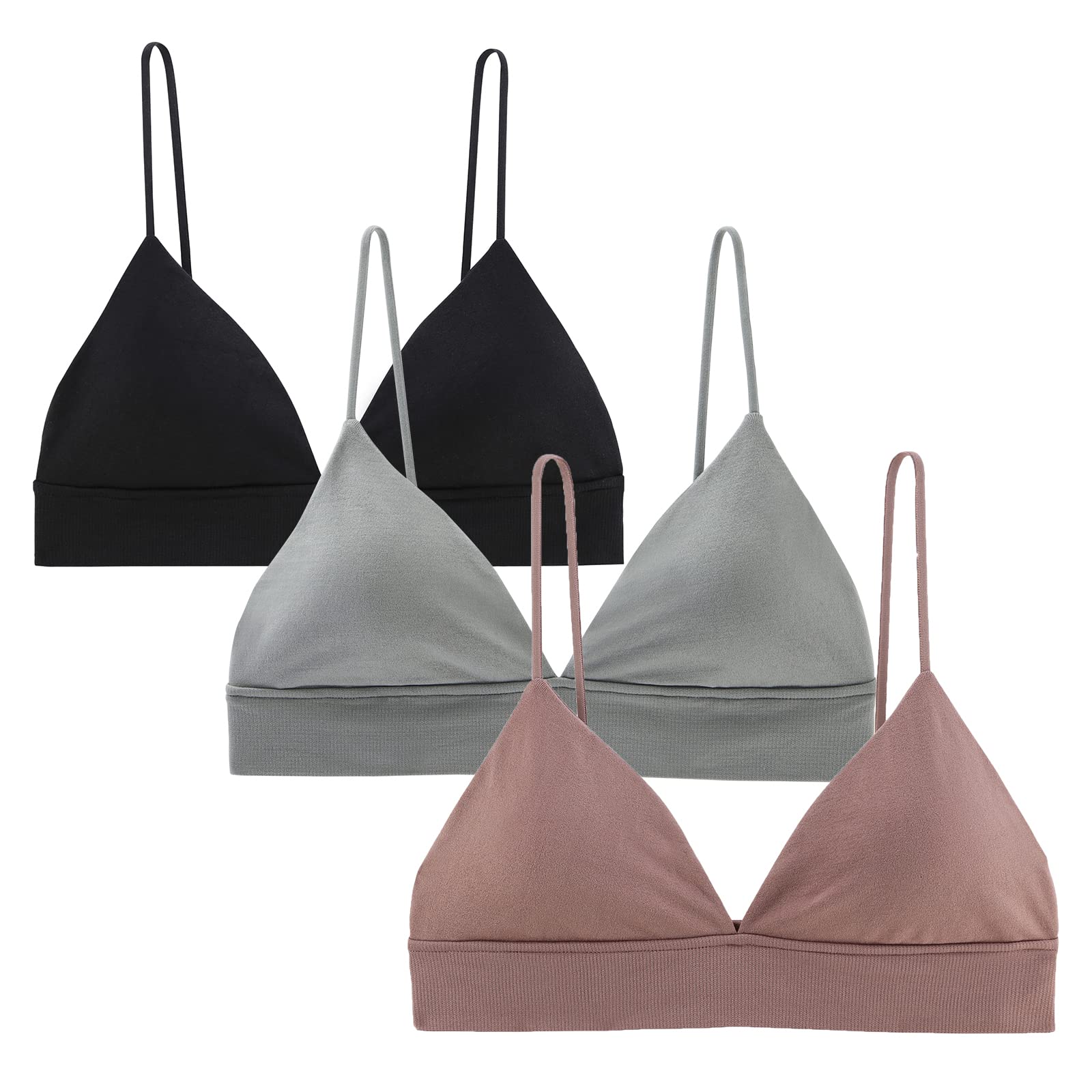 Photo 1 of * only comes with the black one *
INIBUD Bralette for Women Triangle Cups Removable Padded Wire Free Pull On Closure (as1, Alpha, s, Regular, Regular,
