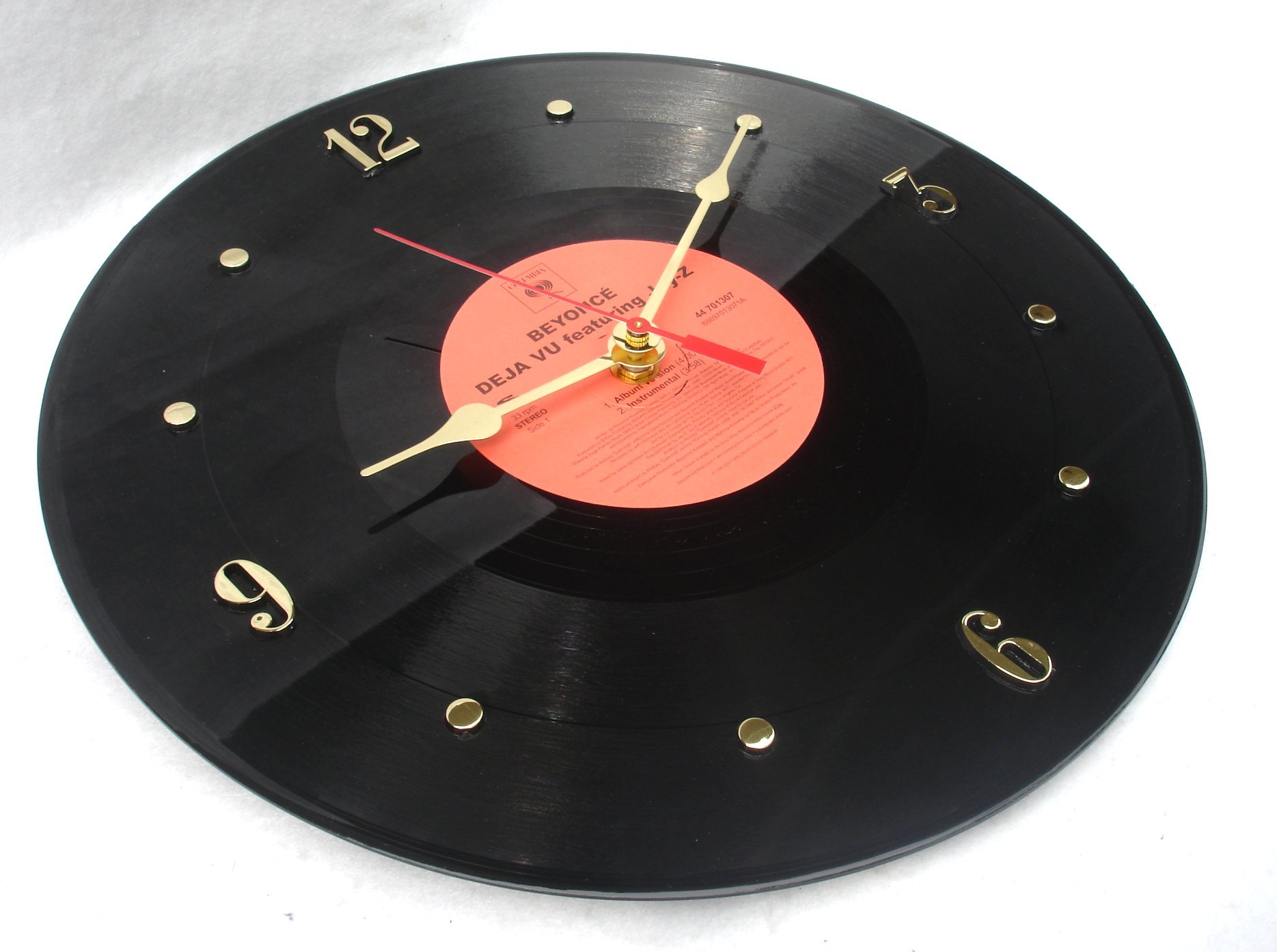 IT'S OUR EARTH Recycled Beyonce Vinyl Record Clock – “Deja VU – Featuring Jay-Z” (2006)