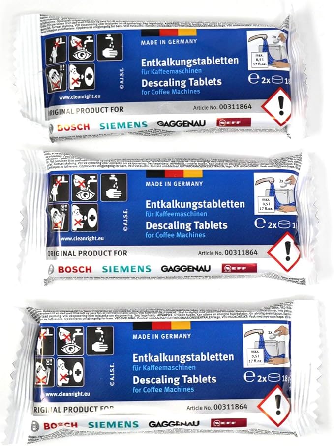 Bosch Original Tassimo Descaling Tablets (1 Box Of 6 Tablets) C/W by
