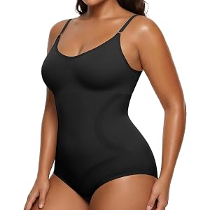 AOSIMANNA Shapewear Bodysuit for Women, Tummy Control Body Shaper, Seamless High Stretch Fabric, Invisible Under Clothes