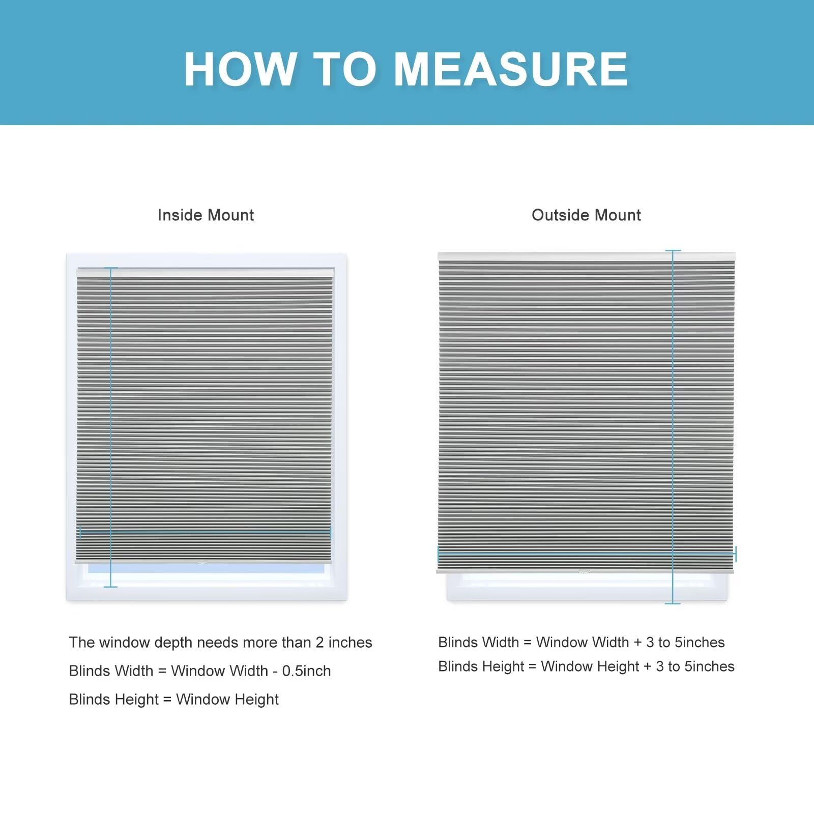 MYshade Cordless Cellular Shades，Blinds For Windows, Blackout Room