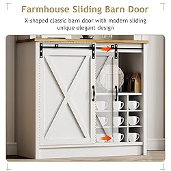 4ever2buy 72" Farmhouse Coffee Bar Cabinet with