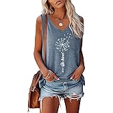 ETCYY Womens Summer Tops Sexy Tie Dye V Neck Tank Top Loose Fit Cute Printed Workout Sleeveless T Shirts
