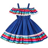 VINUOKER Toddler Girls Mexican Dress Cinco de Mayo Dress Mexican Traditional Fiesta Dress