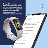 Fitbit Charge 5 Activity Tracker Lunar White Soft Gold Stainless Steel view 6