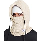 Winter Thermal Balaclava, Polar Fleece Hood Ski Mask for Women Men, Windproof Face Mask Cover Hat Neck Warmer Scarf