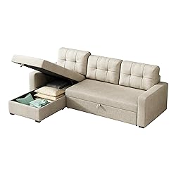 YOPTO L-Shape Reversible Sectional Sleeper Sofa Bed