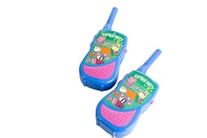 SAKAR Peppa Pig Molded Walkie Talkies for Kids WT2-01082 | Safe and Flexible Antenna, 1000ft Range, Easy-to-Use Power Switch, Belt Clip, Pack of 2, Stylish Appearance, 2-Pack
