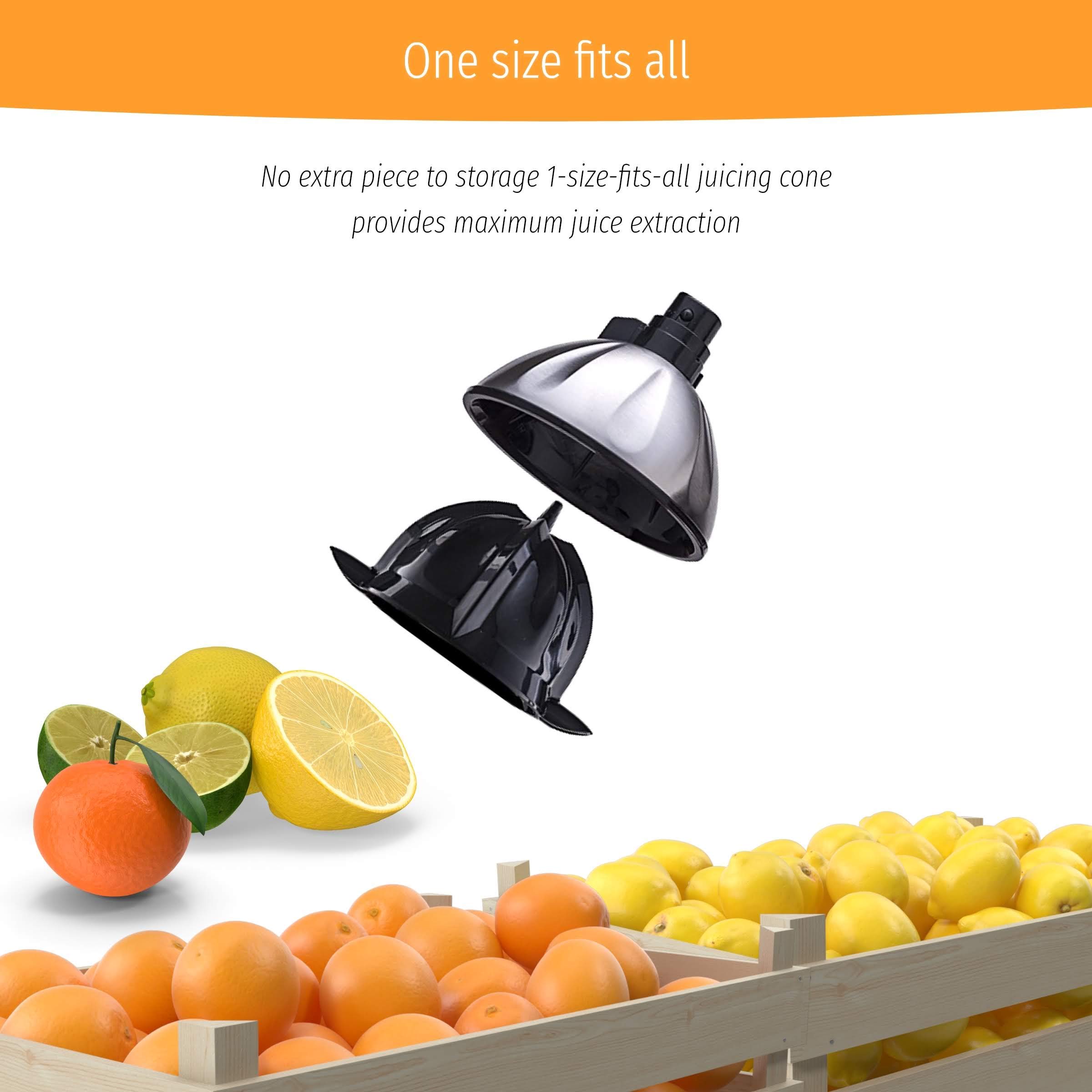 Eurolux ELCJ1700 Electric Citrus Juicer Squeezer, for Orange, Lemon