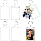 ZHLISHQINJJ 6 Pcs Photo Keychain (2.3 x 3.3inch) Transparent Picture Keychain, Acrylic Photo Insert Keychain DIY Personalize Favor Graduation Gift - Suitable for Photo Size 2 inch x 3 inch