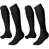 Chuarry Scrunch Football Socks Non Slip Men Extra Long Soccer Socks Over The Knee Athletic