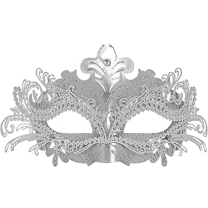 WILDREEDS Masquerade Mask for Women, Elegant Venetian Mask for Masquerade Ball, Mardi Gras, Halloween, Wedding & Carnival