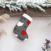 DSSWTP Ohio State Gray Christmas Stockings 18 Inch Classic White Super Soft Plush Cuff Xmas Stockings for Christmas Tree Family Holiday Party Stairs Fireplace Hanging Home Decorations Gift