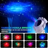 SZPACMATE Astronaut Galaxy Star Projector with Remote & Timer, White view 2