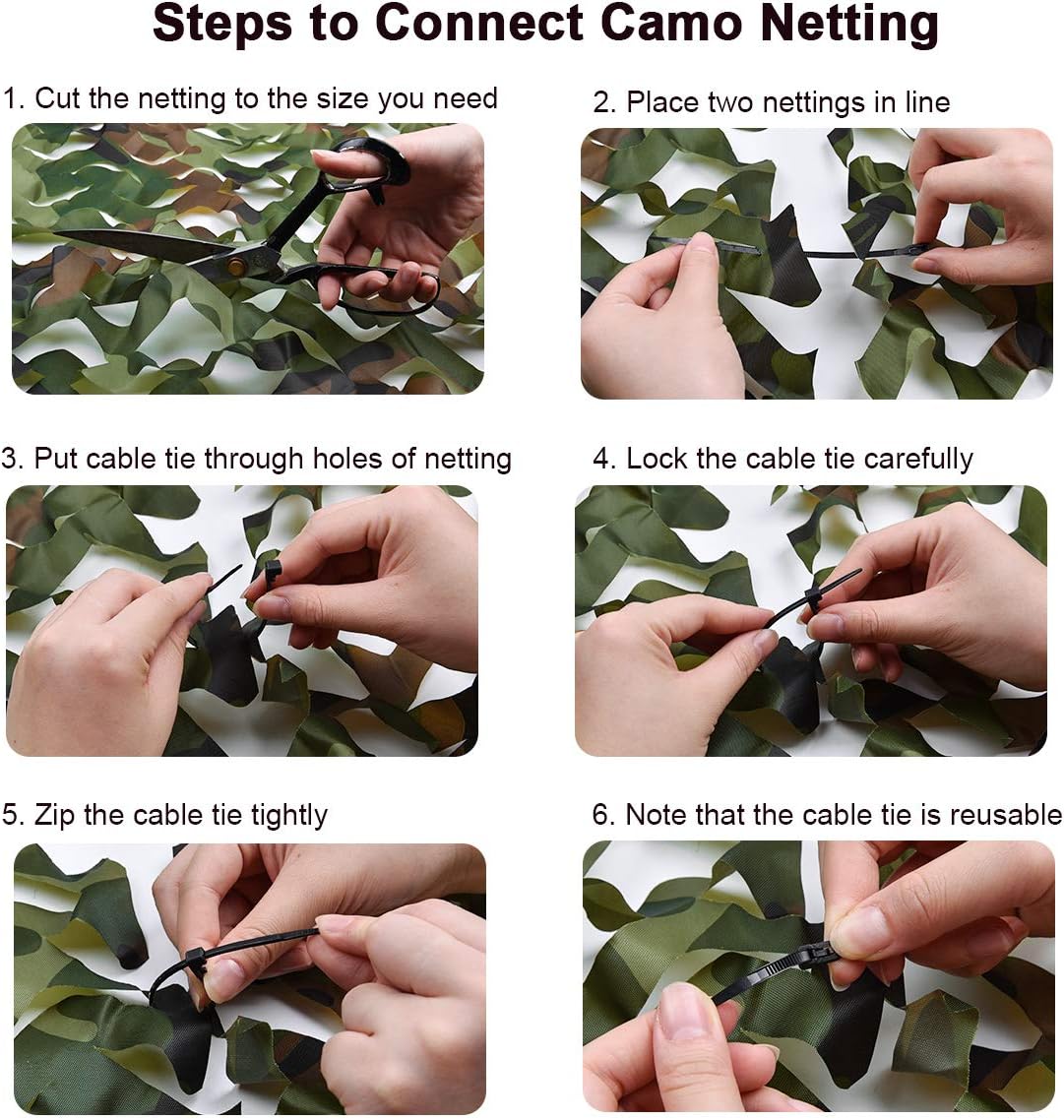 iunio Camo Netting, Camouflage Net, Bulk Roll, Mesh, Cover, Blind for Hunting, Decoration, Sun Shade, Party, Camping, Outdoor : Sports & Outdoors